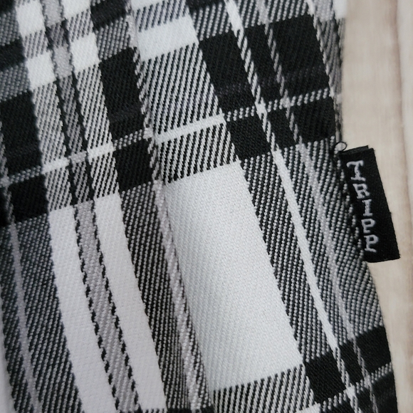 90s Y2K Tripp NYC Black and White Plaid Pleated Micro Mini Skirt - Picture 5 of 7